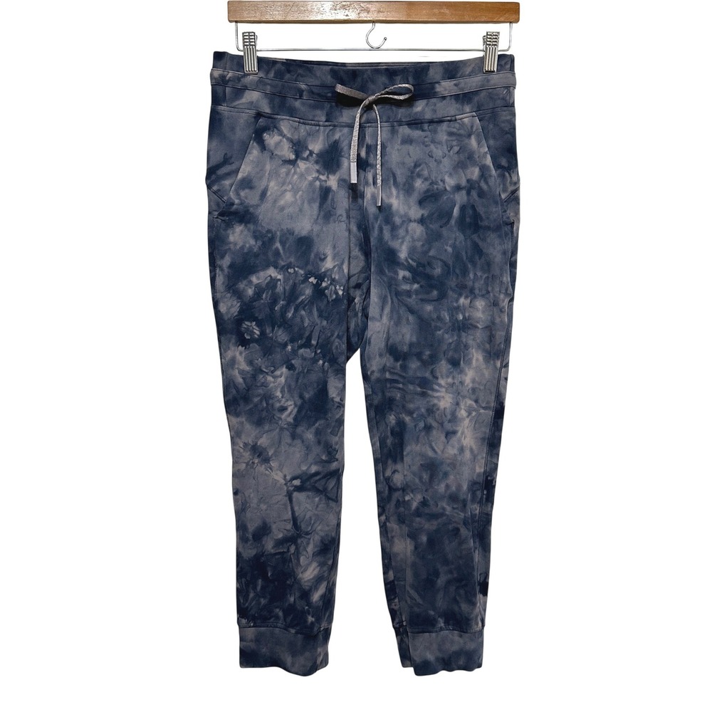 Lululemon Ready To Rulu Crop Jogger Womens 8 Blue Tie Dye Athleisure Gym‎ *Flaw